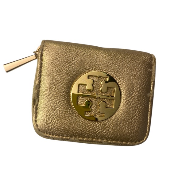 Tory Burch Handbags - Tory Burch Gold Leather Wallet FUC